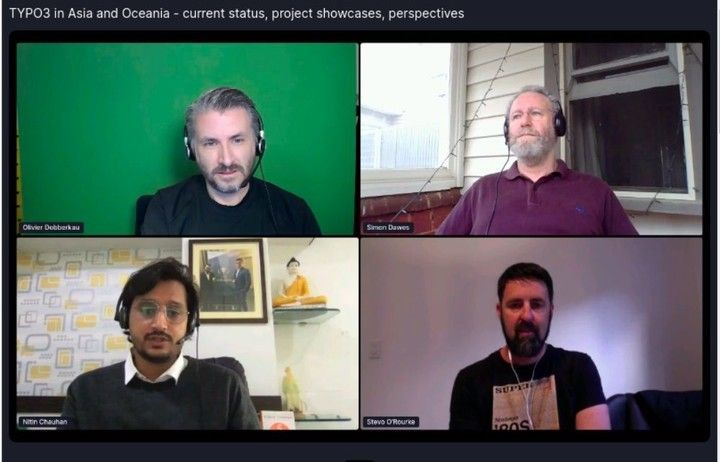 A screenshot of TYPO3 online meeting