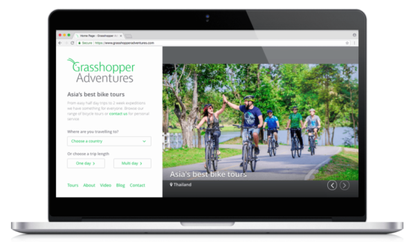 Grasshopper bike tours homepage